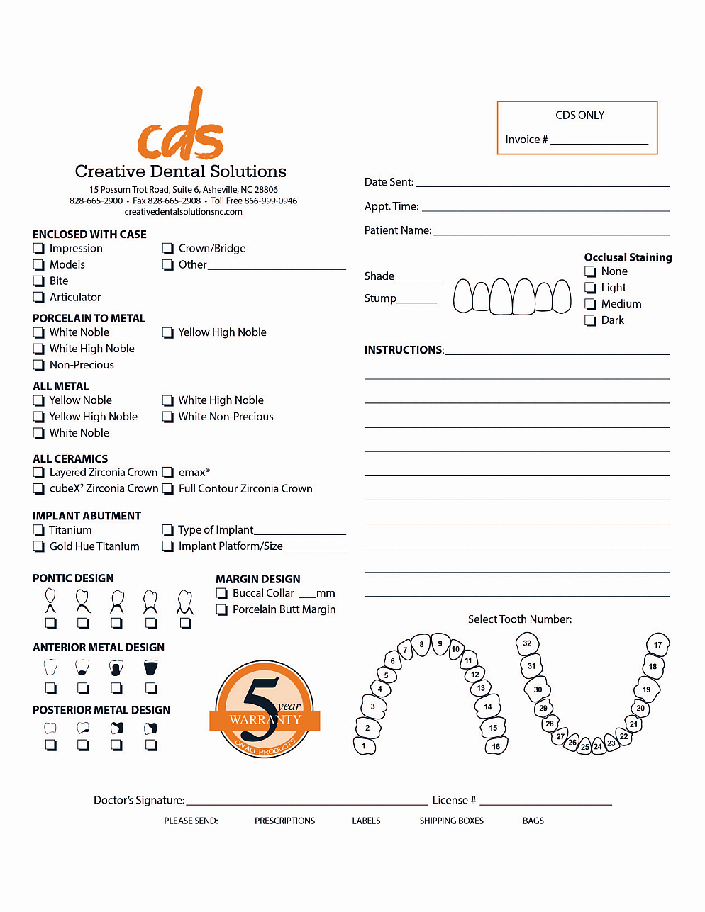 CDS Rx Form